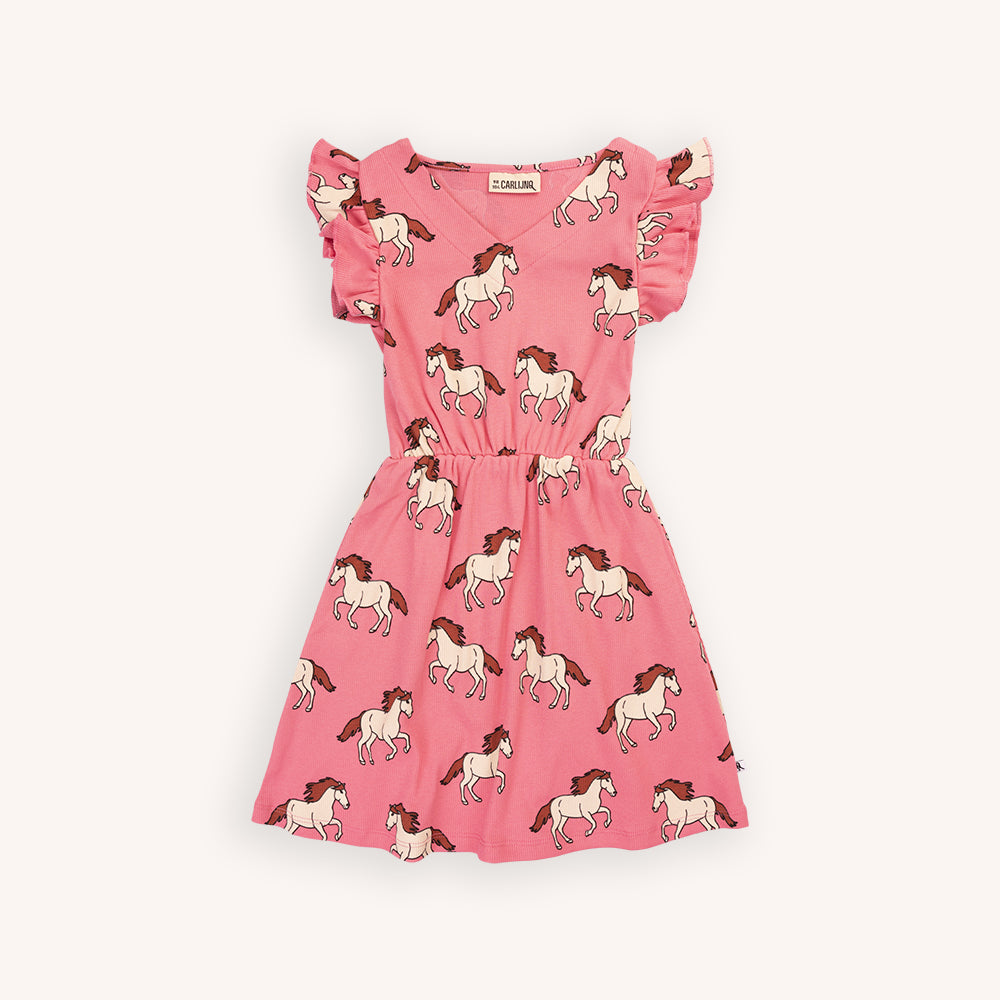 Wild Horse - Ruffled Tanktop Dress (Pink)
