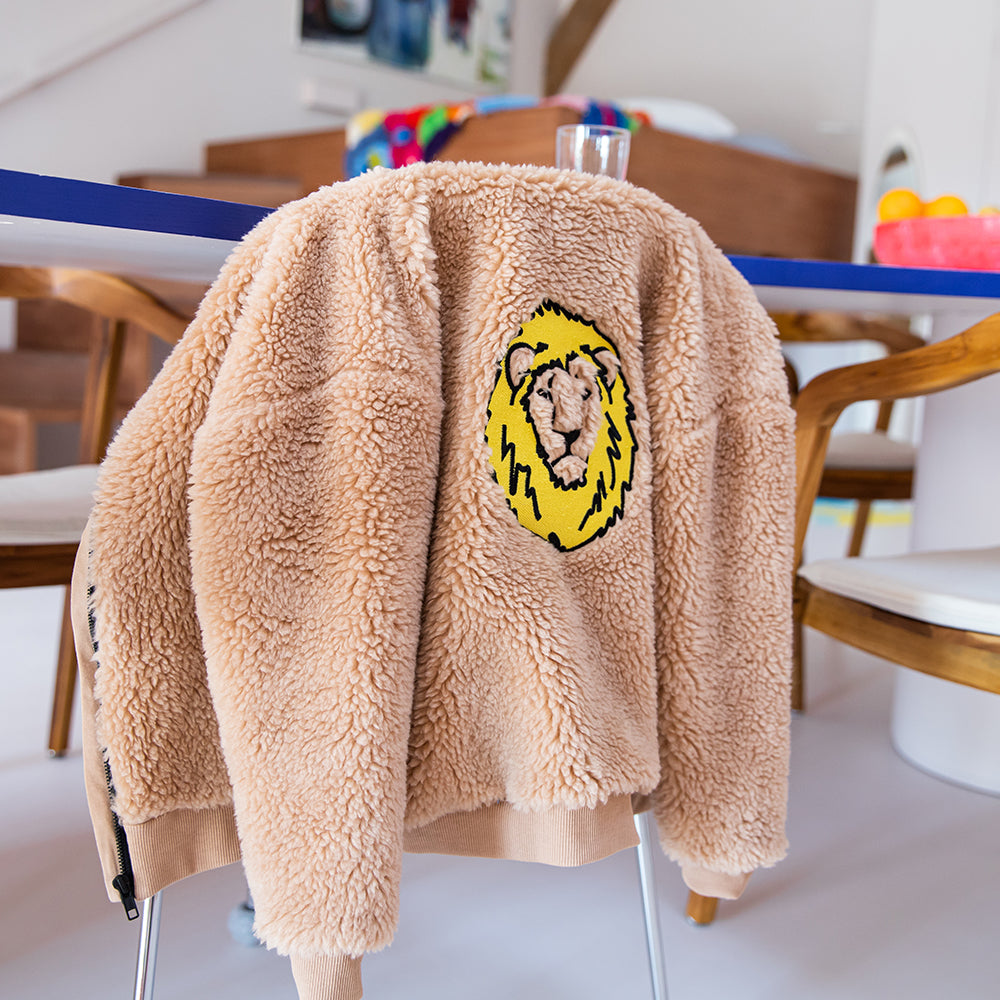 Lion - Bomber With Zipper & Embroidery
