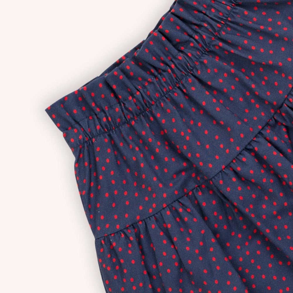 Mini Dots On Blue - Skirt Organic Cotton