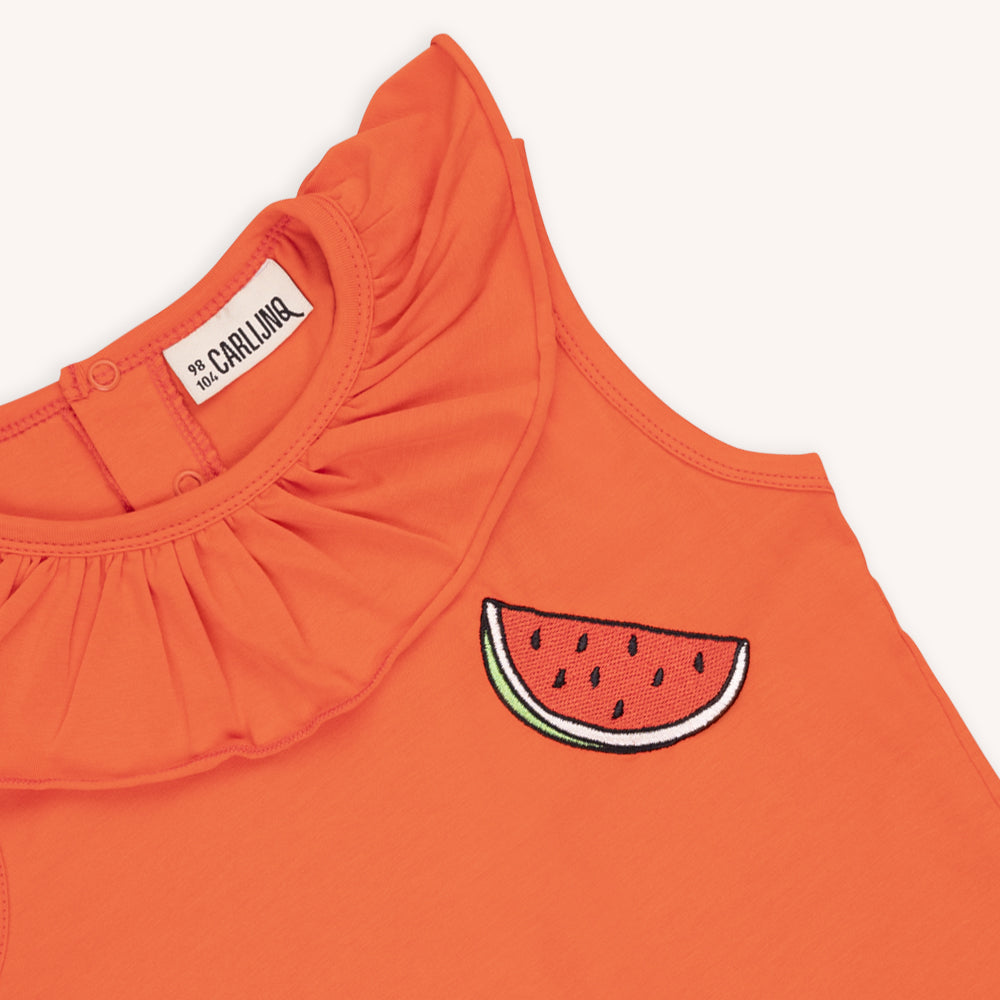 Basic - Collar Tanktop With Embroidery