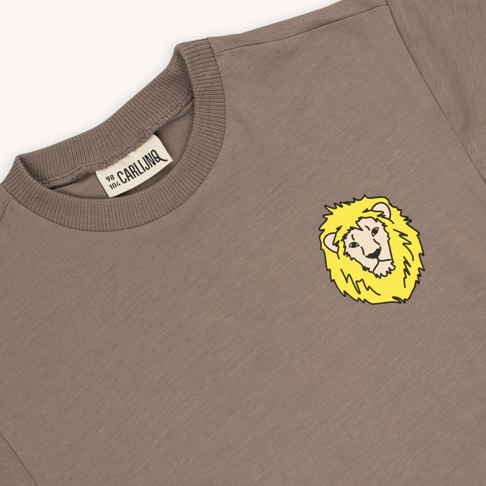 Lion - T-Shirt Crewneck With Print