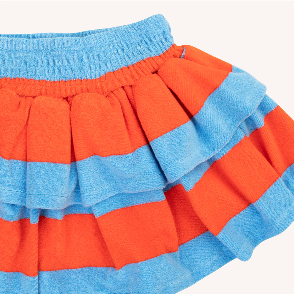 Stripes Red/Blue - Ruffled skirt