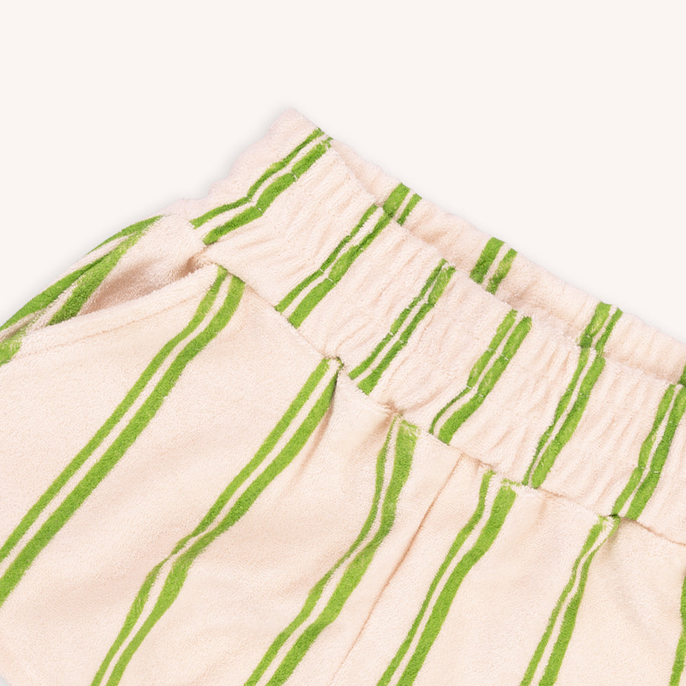 Stripes Green - Sporty Girls Shorts