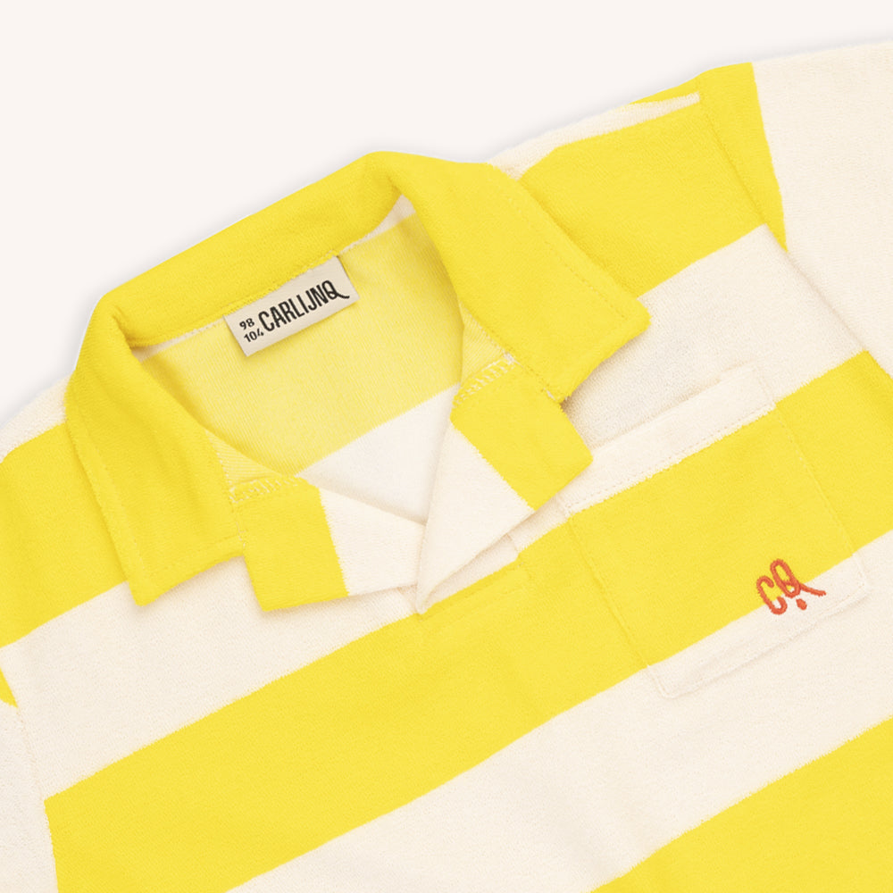 Stripes Yellow - Loose Fit Polo