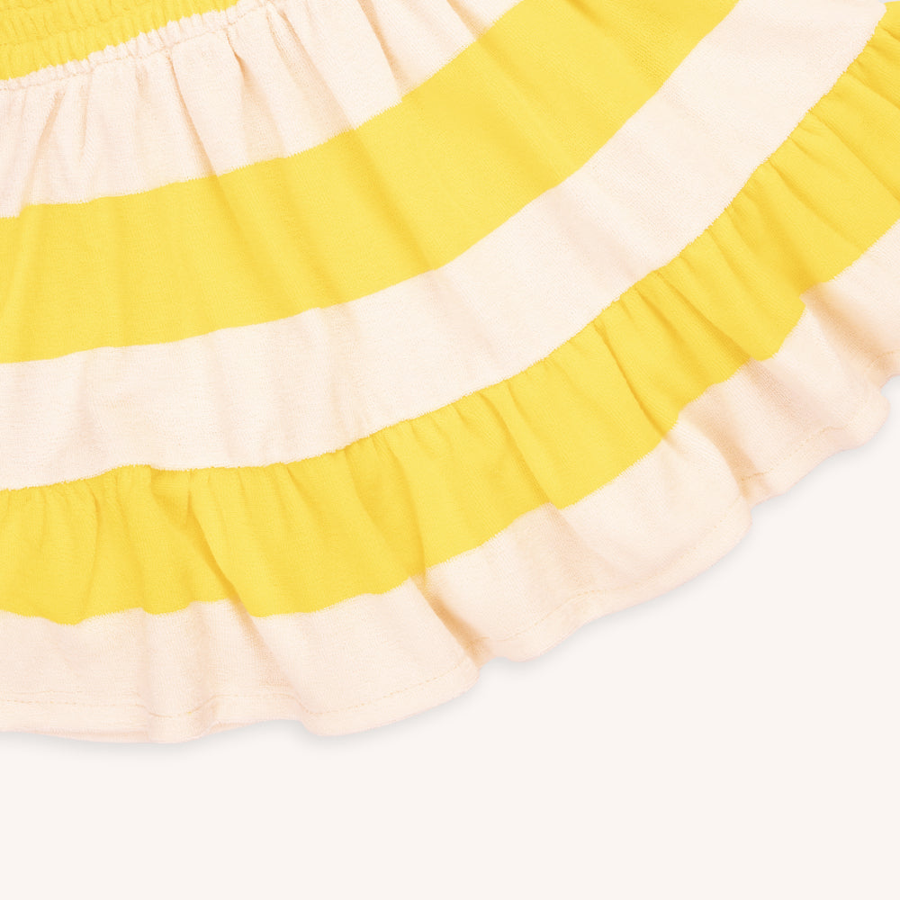 Stripes Yellow - Ruffled Skirt